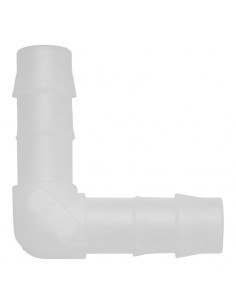 Empalme codo para manguera de agua 12mm. x2