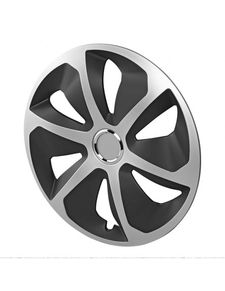 Roco silver/black wheel caps. 15 inches. x2