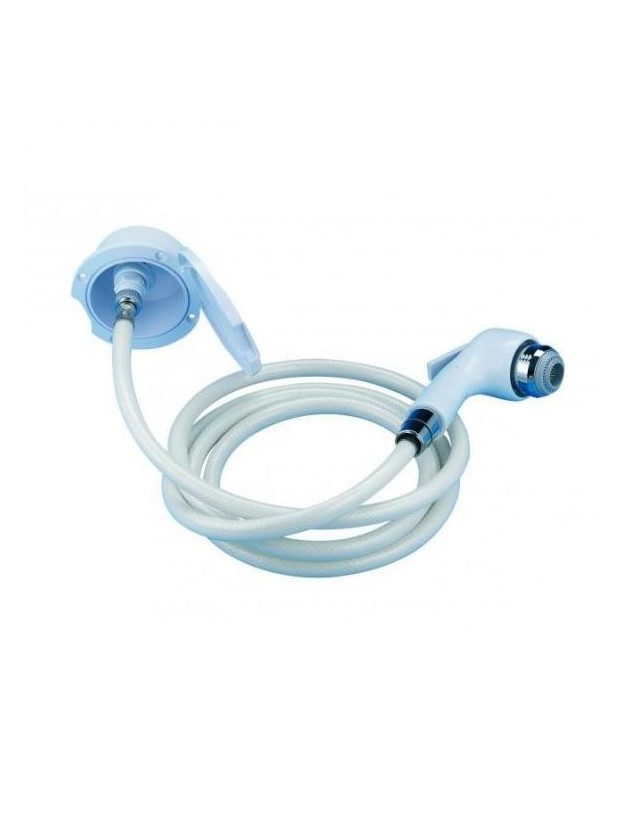 Recessed outdoor shower kit