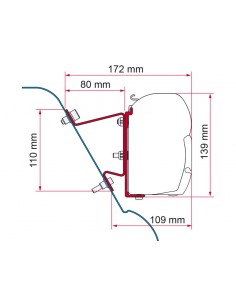Adattatore F45/F70 per Sprinter H3, Sprinter H3 WESTFALIA Y VW Crafter H3 (2006-2016)