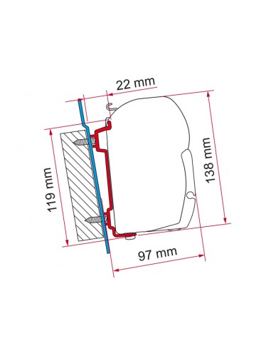 Adattatore Ford Transit per tendalino F45/F70