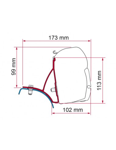 Adattatore Trafic, Vivaro e Primastar per la tenda F45/F70 (2001-2014)