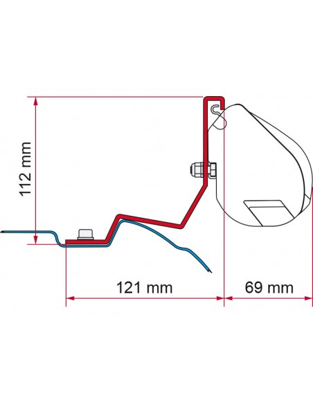 Adapter für Markise F35 Mercedes Viano / Marco Polo / Vito / V-Klasse