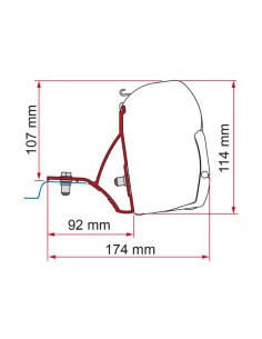 Adattatore Fiamma F45 e F70 per modelli Trafic / Vivaro / NV300 / Talent dal 2014 su
