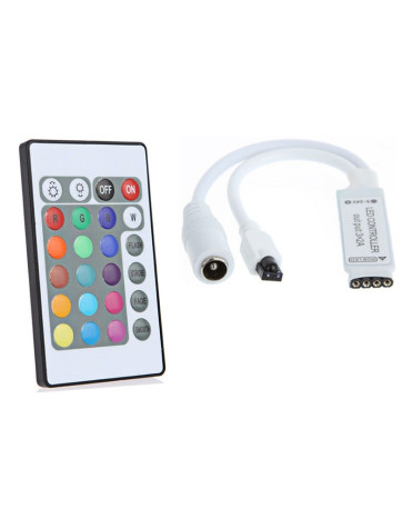 Controlador dimmer para tiras de led rgb con mando a distancia