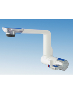 Grifo automático Arona 12V blanco y cromado
