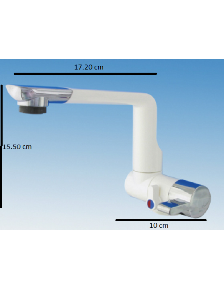 Grifo automático Arona 12V blanco y cromado Grifo automático Arona 12V blanco y cromado