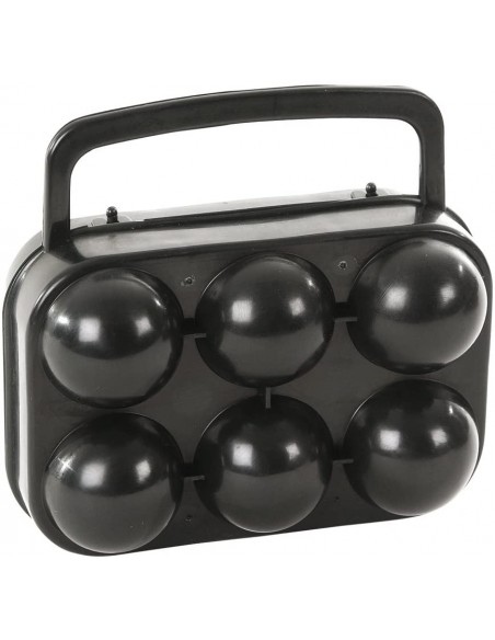 Black plastic egg cup for 6 eggs. Bo-Camp