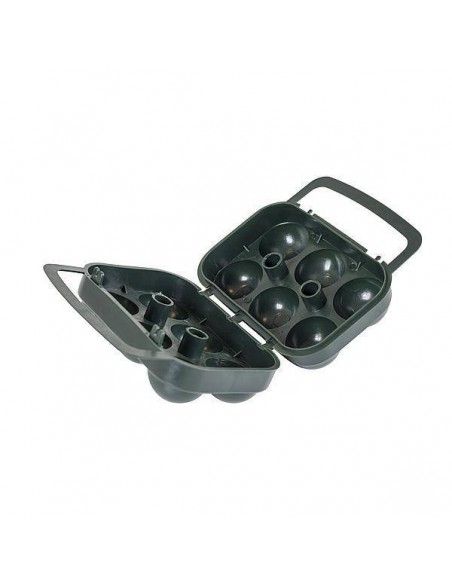 Coquetier en plastique noir pour 6 oeufs. Bo Camp