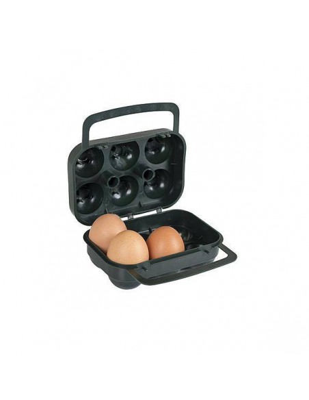 Black plastic egg cup for 6 eggs. Bo-Camp