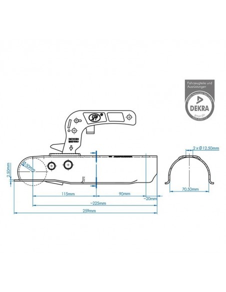 copy of Stabilizer with tow ball hitch 70mm Pro Plus