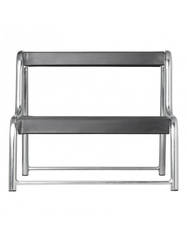 Peldaño doble acero galvanizado antideslizante