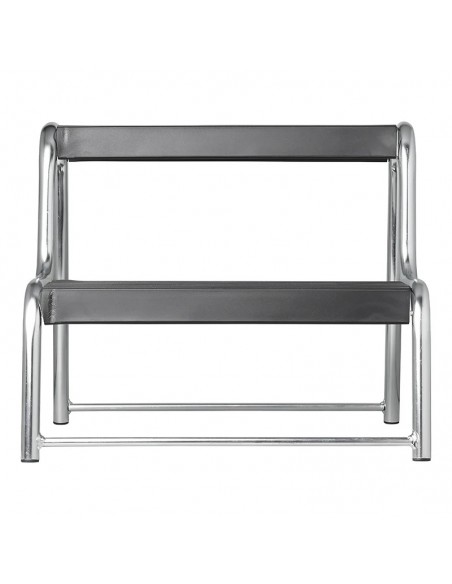 Rutschfeste Doppelstufe aus verzinktem Stahl