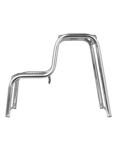 Peldaño doble acero galvanizado antideslizante