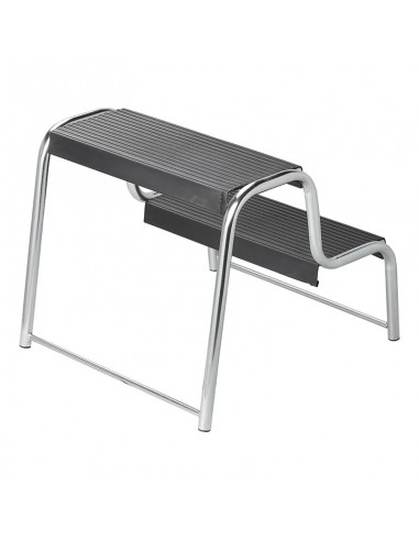 Non-slip galvanized steel double step