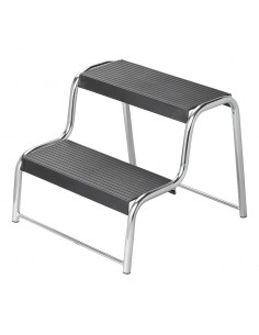 Non-slip galvanized steel double step