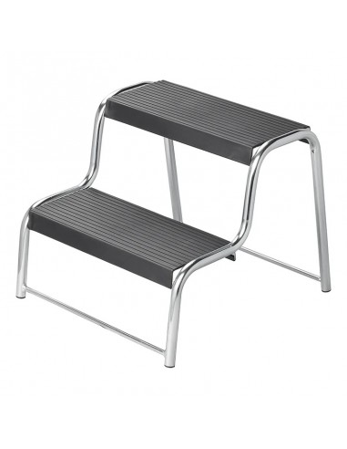 Non-slip galvanized steel double step