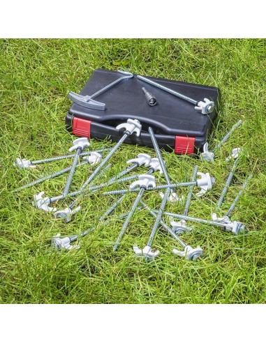 Set da 20 pezzi in metallo avvitabile 20cm con gancio in plastica