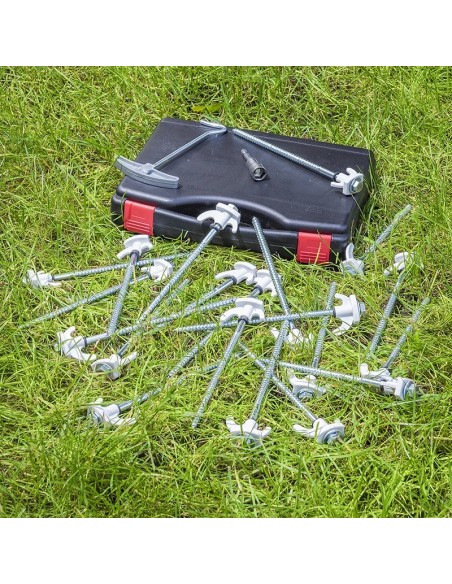 Set da 20 pezzi in metallo avvitabile 20cm con gancio in plastica