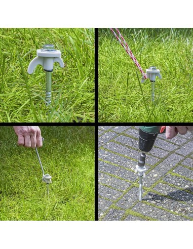 Set da 20 pezzi in metallo avvitabile 20cm con gancio in plastica