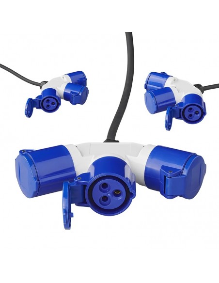 Cable adaptador de 150cm 3x1,5mm² de enchufe Schuko a 3xCEE