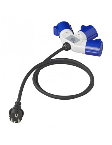 Cable adaptador de 150cm 3x1,5mm² de enchufe Schuko a 3xCEE