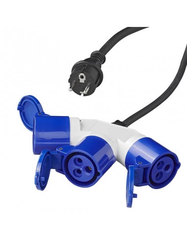 Cabo adaptador 150cm 3x2,5mm² do plugue Schuko para 3xCEE ProPlus