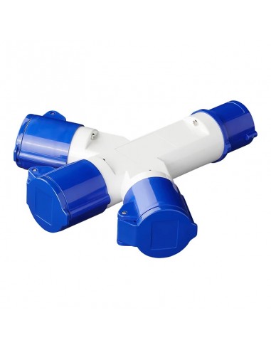 Adapter Separator with 3 EEC 16 A sockets