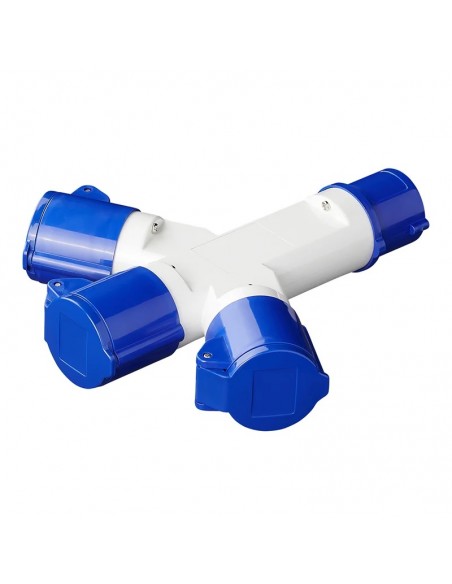 Adapter Separator with 3 EEC 16 A sockets
