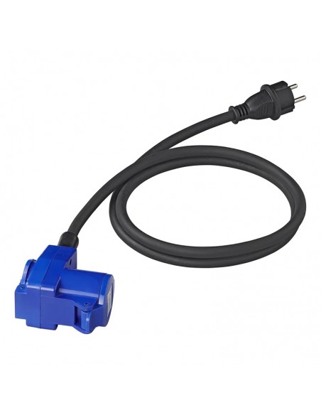 Cable adaptador de 150cm 3x2,5mm² desde el conector Schuko al conector angular CEE + conector Schuko ProPlus