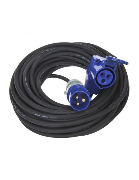 Cable de extensión CEE de 25m con conector angular CEE + conector Schuko 3x2,5mm²
