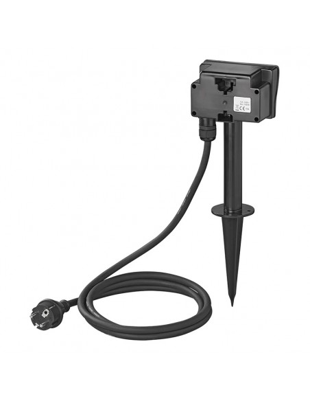 Doppia spina da giardino Schuko con 2m 3x1,5mm2 ProPlus Picket