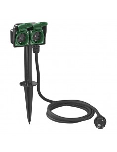 Doppia spina da giardino Schuko con 2m 3x1,5mm2 ProPlus Picket