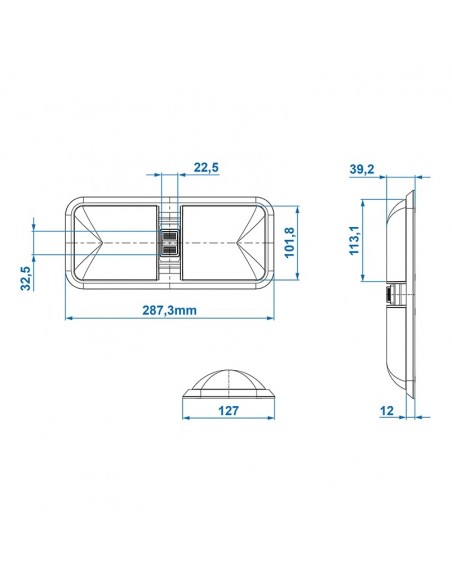 White ceiling light 48-leds 12V 640lm 38x208x127mm ProPlus