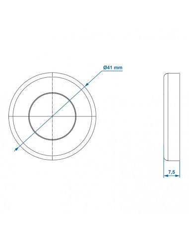 Piastra rotonda 12V 150lm Ø40x7,5mm Pro Più