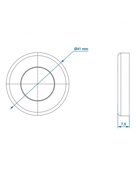 Piastra rotonda 12V 150lm Ø40x7,5mm Pro Più