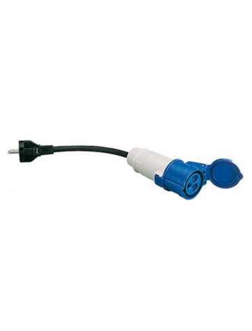 Schuko macho para adaptador fêmea cetac com cabo de 35 cm