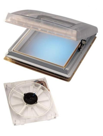Claraboya transparente con extractor y aireacion Thule Omnistor