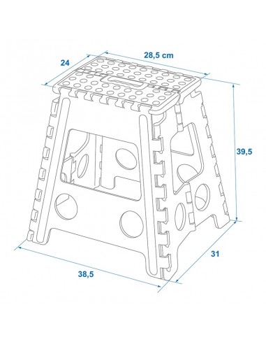 Sgabello pieghevole con superficie antiscivolo ProPlus