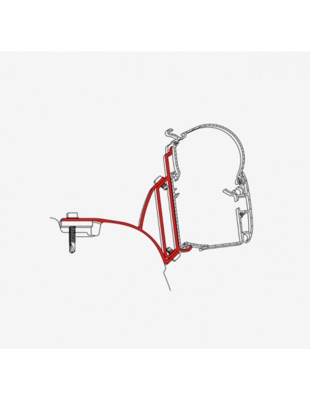 Dometic Opel Vivaro, Renault Traffic and Fiat Talento adapter for Dometic awning