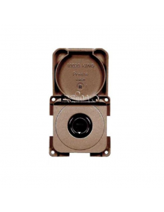 Toma de corriente estándar con tapa abatible 12 V color marrón
