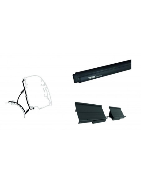 Tol Thule 4900 2.60 mtros antracite + adattatore VW T5/T6