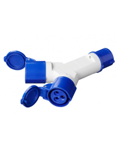 Double adapter for Cetac plug 16 A