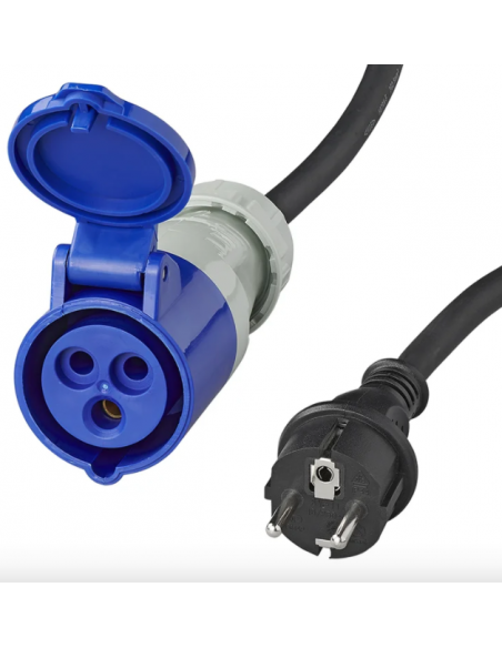 Adaptateur Schuko mâle vers cetac femelle avec câble de 35 cm Adaptateur Schuko mâle vers cetac femelle avec câble de 35 cm