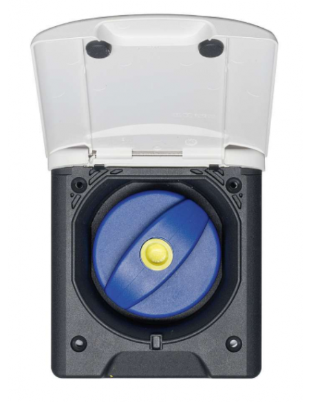 Umkarton mit Wassermündung mit Deckel.