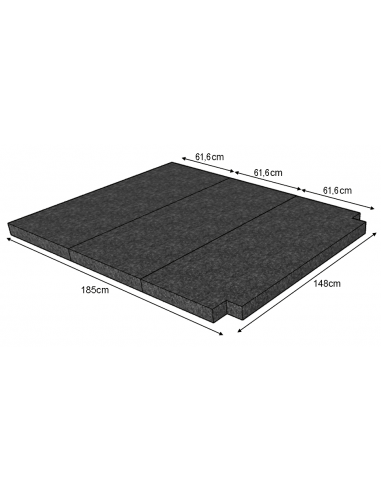 Colchón plegable para volkswagen T5 y T6 Transporter, Multivan, Caravelle y California Beach
