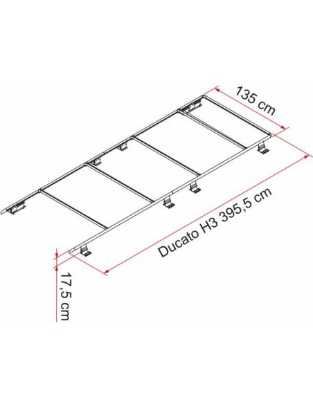 Bacca portaequipa  Fiamma Roof Rail Ducato H3
