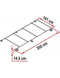 Bacca portaequipa  Fiamma Roof Rail Ducato Deep Black
