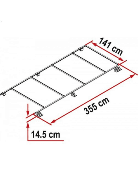 Baca portaequipajes  Fiamma Roof Rail Ducato Deep Black
