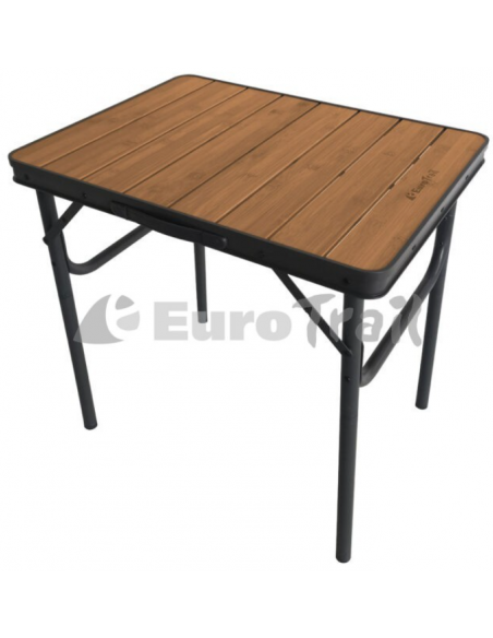 Mesa plegable y regulable de bambú Arsoli 60 x 45cm Eurotrail Mesa plegable y regulable de bambú Arsoli 60 x 45cm Eurotrail